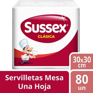 SUSSEX SERVILLETA CLASICA x 80u